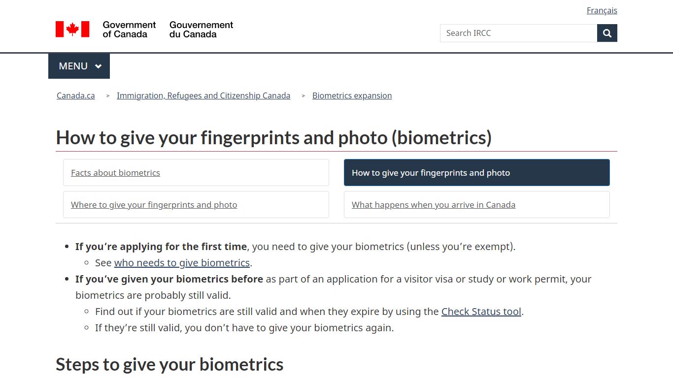 How to give your fingerprints and photo (biometrics) - canada.ca